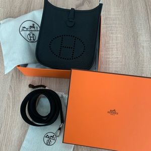 New Authentic Hermes Evelyn TPM in black